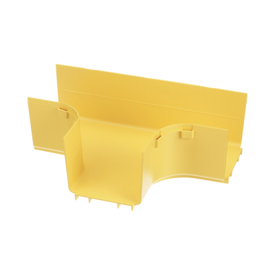 PANDUIT - Accesorio en T Horizontal, Con Ángulos a 90º, Para Canaletas FiberRunner™ 4X4, Color Amarillo