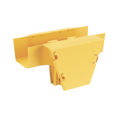 PANDUIT - Accesorio en T con Conexión Horizontal y Bajada Vertical a 90º, Para Canaletas FiberRunner™ 4x4, Color Amarillo