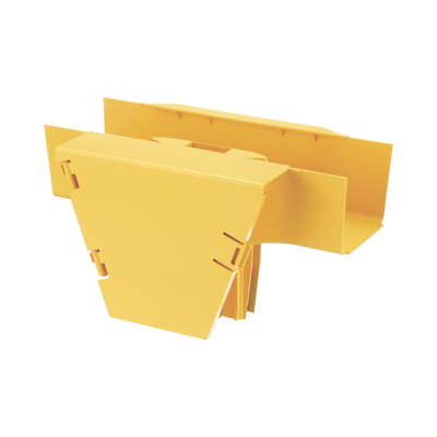 PANDUIT - Accesorio en T con Conexión Horizontal y Bajada Vertical a 90º, Para Canaletas FiberRunner™ 4x4, Color Amarillo