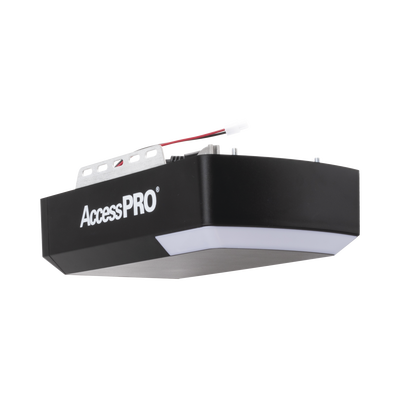 ACCESSPRO - Motor P/ Puertas Garage / 1/2HP / Silencioso  / Incluye Riel 3 Mts tipo C / Compatible con Riel tipo T / 2 Controles Inalámbricos Visera / 1 Control Inalámbrico Pared / Apertura Mediante App / Conexion Cerradura Electica.