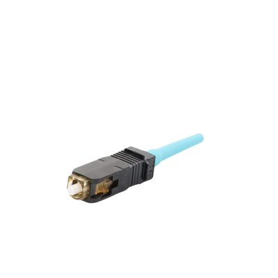 PANDUIT - Conector de Fibra Óptica SC Simplex OptiCam, Multimodo 50/125 OM3/OM4, Pre-pulido, Color Aqua