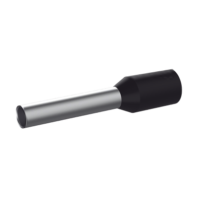 PANDUIT - Ferrule Aislado PAN-TERM para Cable 16 AWG, Largo 16.5mm, DIN Color Negro. Paquete 500 Piezas