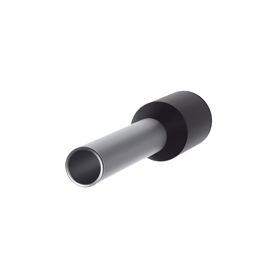 PANDUIT - Ferrule Aislado PAN-TERM para Cable 16 AWG, Largo 16.5mm, DIN Color Negro. Paquete 500 Piezas