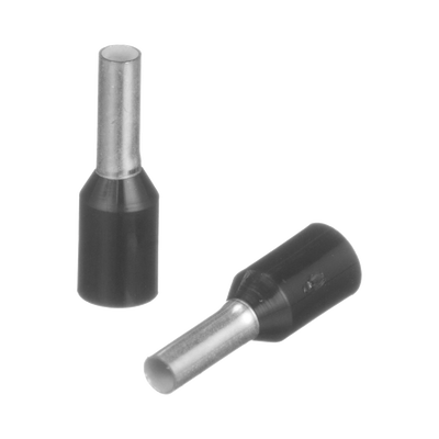 PANDUIT - Ferrule Aislado Para Cables 16 AWG, PIN de 6 mm de Longitud, Mango Color Negro, Paquete de 500 Piezas.