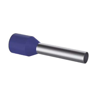 PANDUIT - Ferrule Aislado PAN-TERM para Cable 14 AWG, Largo 12mm, DIN Color Azul. Paquete 500 Piezas