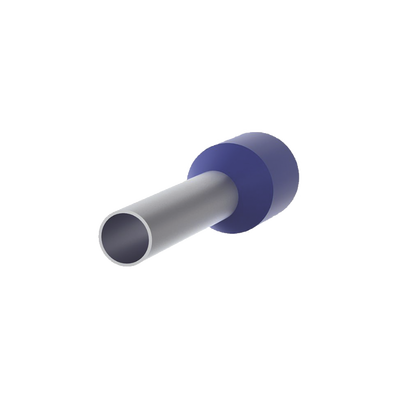 PANDUIT - Ferrule Aislado PAN-TERM para Cable 14 AWG, Largo 12mm, DIN Color Azul. Paquete 500 Piezas