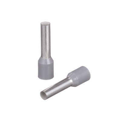 PANDUIT - Ferrule Aislado para cabldes 12 AWG, Pin de 12mm de Longitud, Mango Color Gris, Paquete 100Pz