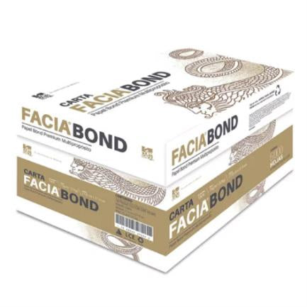 FACIA VISION - Papel Cortado Facia Bond Doble Carta 75 gr 99% Blancura Caja C/2500 Hojas (5 Paq C/500 c/u)
