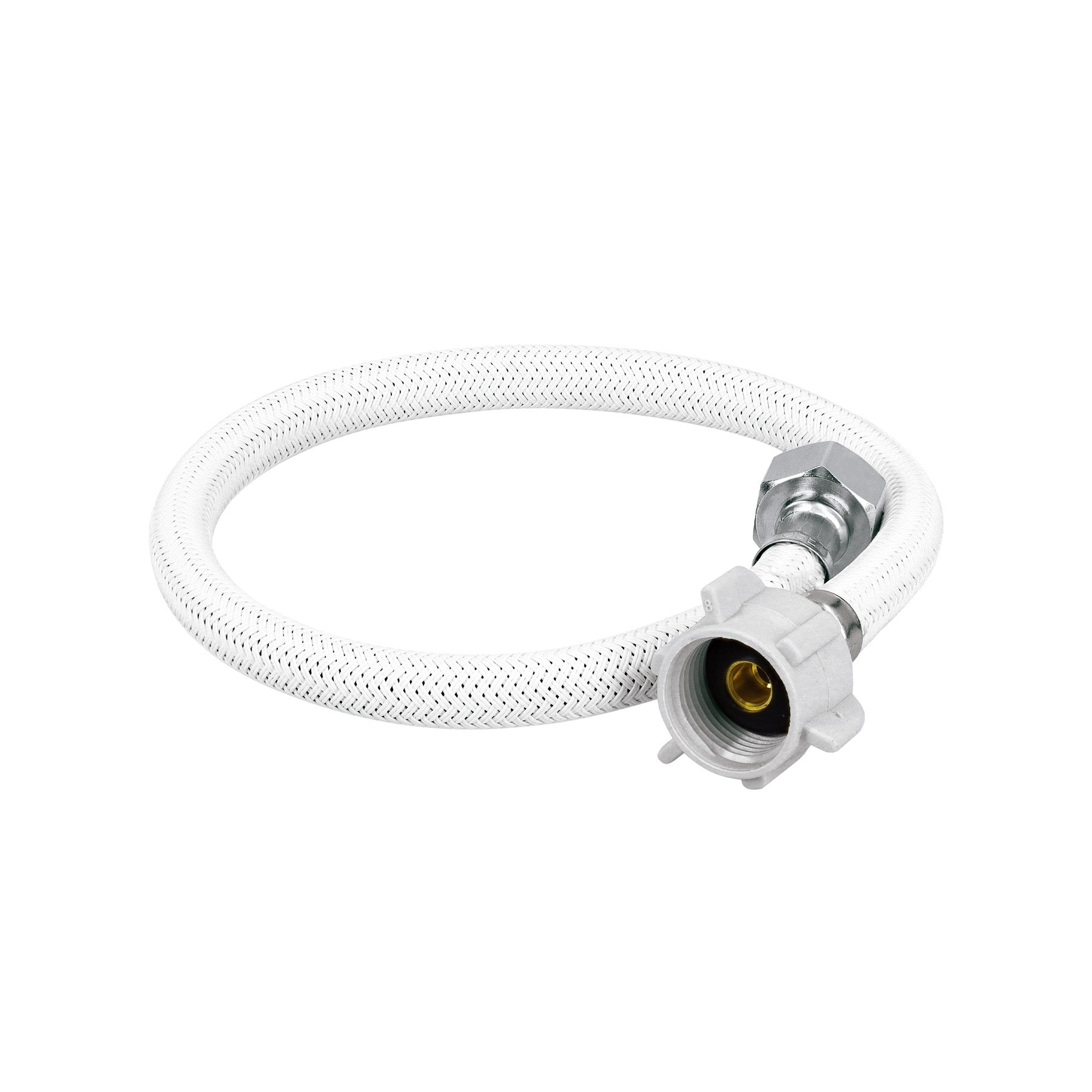 Manguera p/WC vinilo blanco 1/2'x7/8', 50cm, plastico/laton