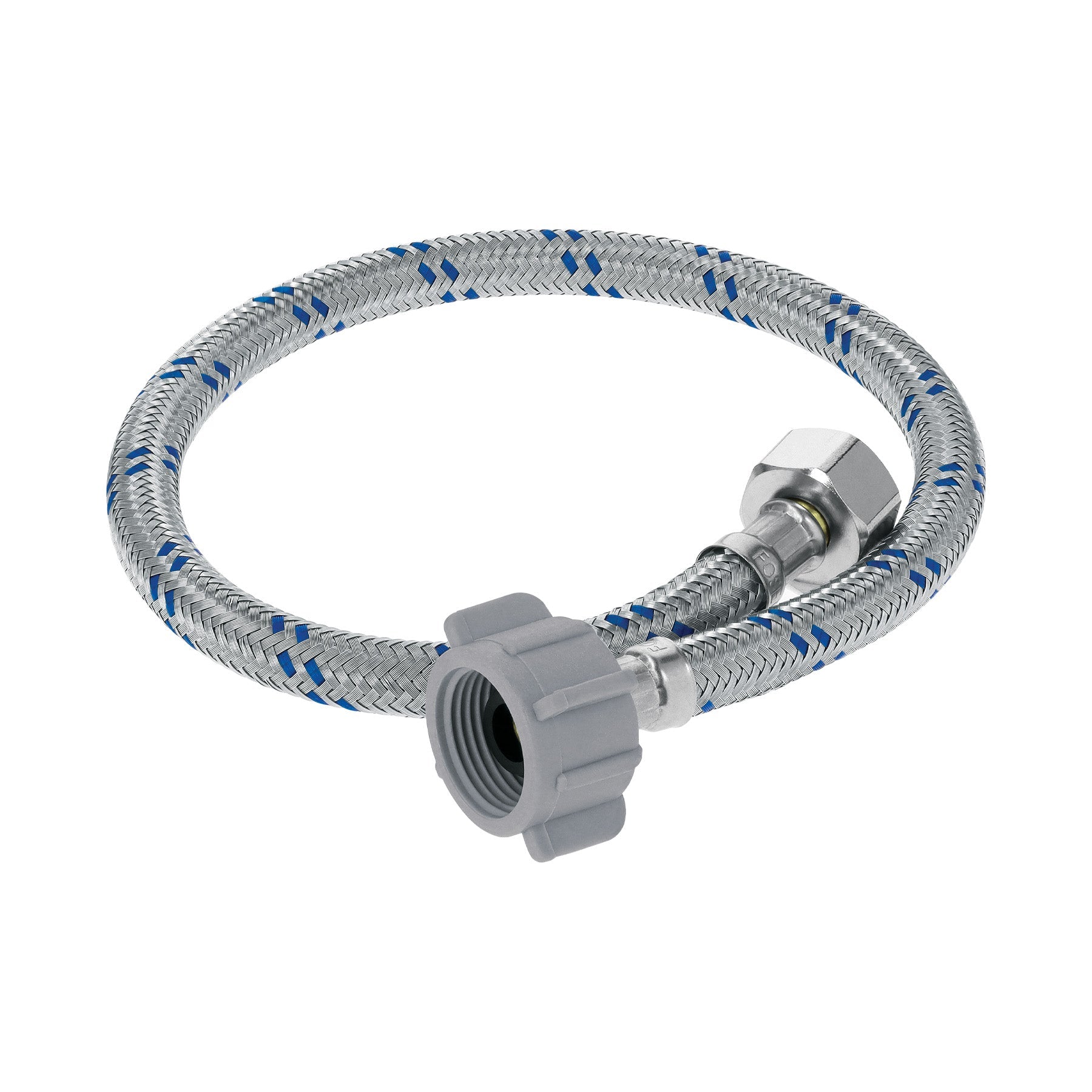 Manguera p/WC, aluminio, 1/2' x 7/8', 50 cm, plastico/laton