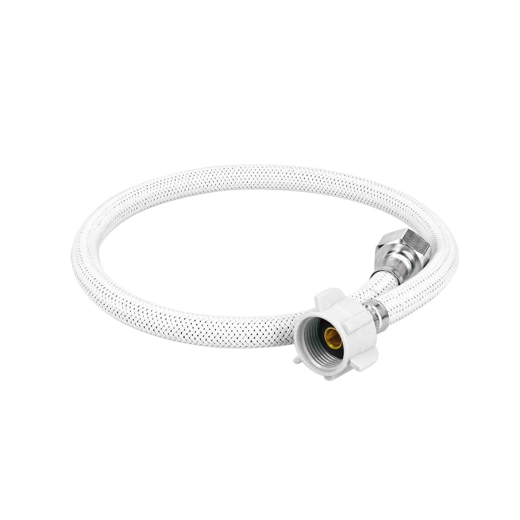Manguera p/WC vinilo blanco 1/2'x7/8', 60cm, plastico/laton
