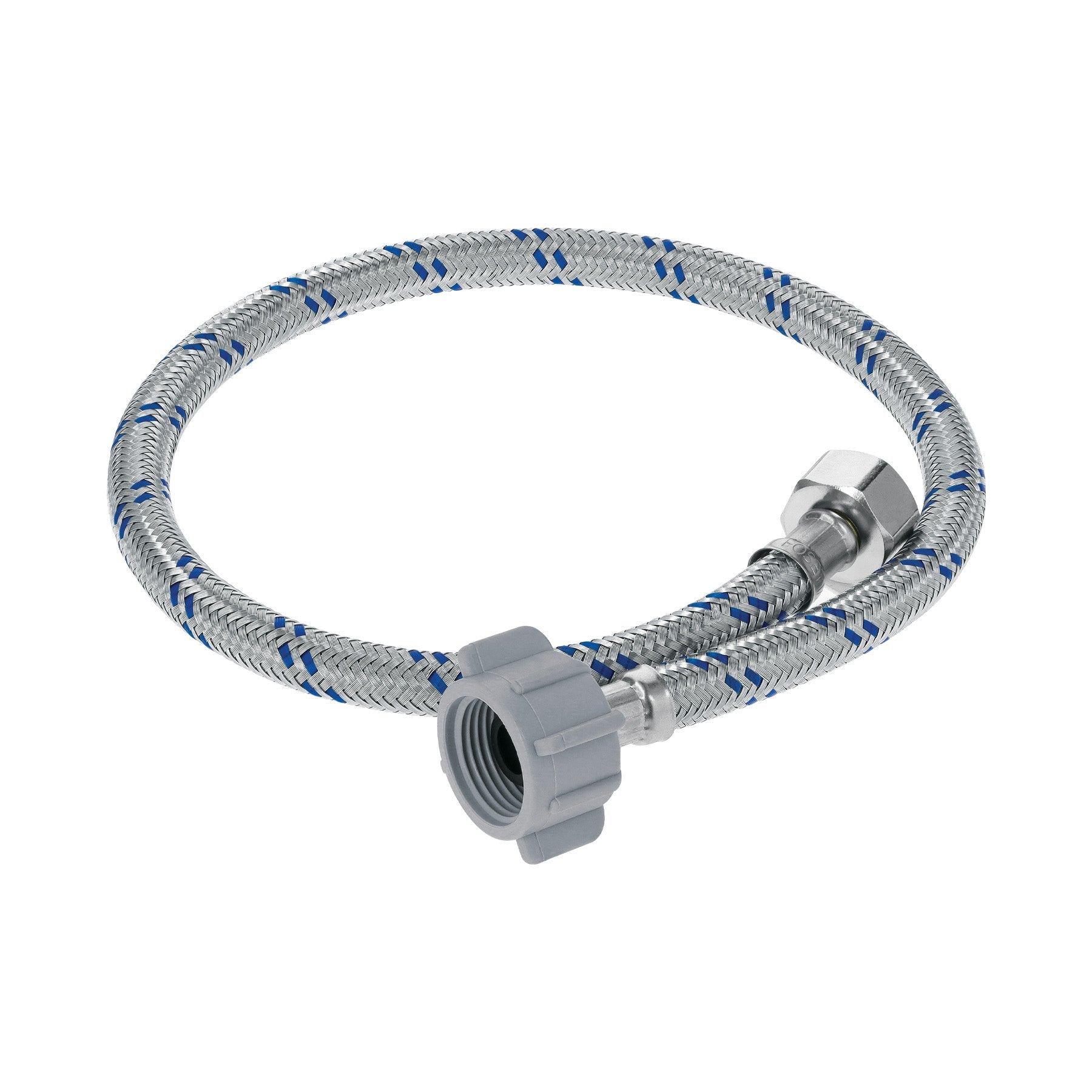 Manguera p/WC, aluminio, 1/2' x 7/8', 60 cm, plastico/laton