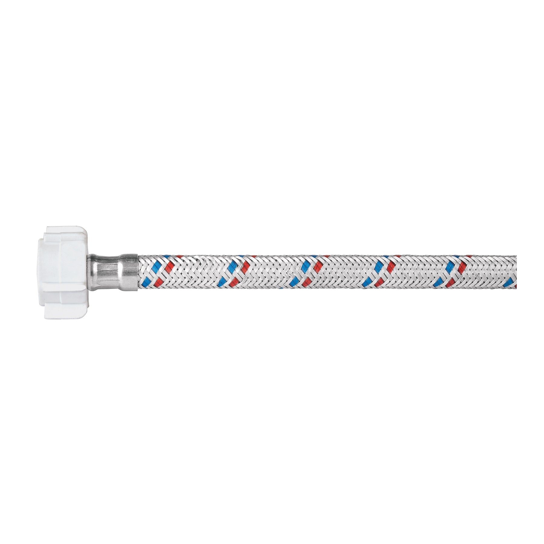 Manguera p/WC, aluminio, 1/2'x7/8', 35cm, plast/plast, Basic