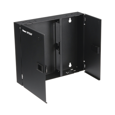 PANDUIT - Caja de Conexión de Fibra Óptica, Para Montaje en Pared, Acepta 2 Placas FAP o FMP, Hasta 48 Fibras, Color Negro