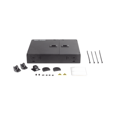 PANDUIT - Caja de Conexión de Fibra Óptica, Para Montaje en Pared, Acepta 2 Placas FAP o FMP, Hasta 48 Fibras, Color Negro