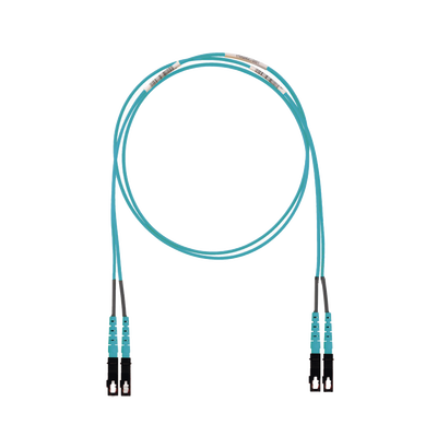PANDUIT - Jumper de Fibra Optica Multimodo 50/125 OM3, SC-SC Duplex, LSZH (Cero Halógenos), Color Aqua, 2 Metros (6.56 Pies)