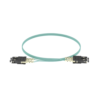 PANDUIT - Jumper de Fibra Optica Multimodo 50/125 OM3, SC-SC Duplex, OFNR (Riser), Color Aqua, 2 Metros (6.56 Pies)