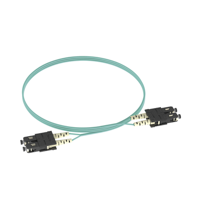 PANDUIT - Jumper de Fibra Optica Multimodo 50/125 OM3, SC-SC Duplex, OFNR (Riser), Color Aqua, 3 Metros (9.84 Pies)