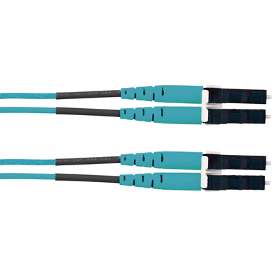 PANDUIT - Jumper de Fibra Optica Multimodo 50/125 OM3, LC-LC Duplex, LSZH (Cero Halógenos), Color Aqua, 1 Metro (3.28 Pies)