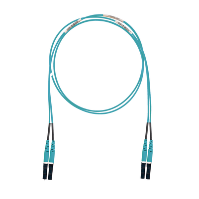 PANDUIT - Jumper de Fibra Optica Multimodo 50/125 OM3, LC-LC Duplex, LSZH (Cero Halógenos), Color Aqua, 1 Metro (3.28 Pies)