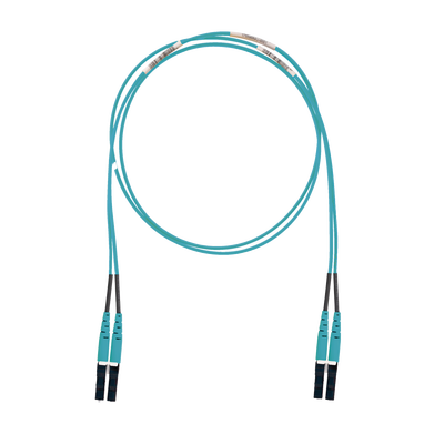 PANDUIT - Jumper de Fibra Optica Multimodo 50/125 OM3, LC-LC Duplex, LSZH (Cero Halógenos), Color Aqua, 1 Metro (3.28 Pies)