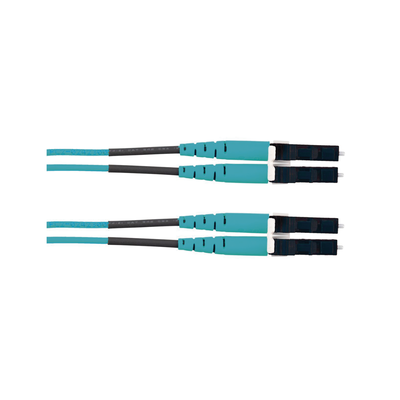 PANDUIT - Jumper de Fibra Óptica Multimodo 50/125 OM3, LC-LC Duplex, LSZH (Cero Halógenos), Color Aqua, 5 Metros (16.40 Pies)