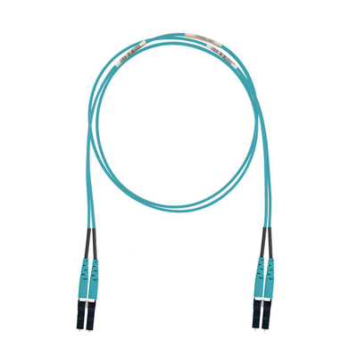 PANDUIT - Jumper de Fibra Óptica Multimodo 50/125 OM3, LC-LC Duplex, LSZH (Cero Halógenos), Color Aqua, 5 Metros (16.40 Pies)