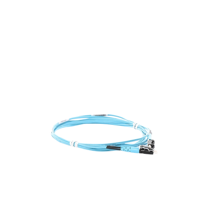 PANDUIT - Jumper de Fibra Optica Multimodo 50/125 OM3, LC-LC Duplex, OFNR (Riser), Color Aqua, 3 Metros (9.84 Pies)