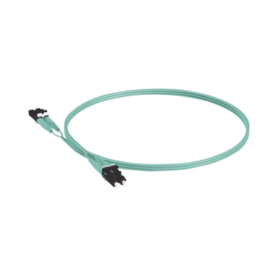 PANDUIT - Jumper de Fibra Optica Multimodo 50/125 OM3, LC-LC Duplex, OFNR (Riser), Color Aqua, 5 Metros (16.40 Pies)