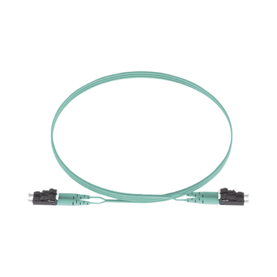 PANDUIT - Jumper de Fibra Optica Multimodo 50/125 OM3, LC-LC Duplex, OFNR (Riser), Color Aqua, 5 Metros (16.40 Pies)