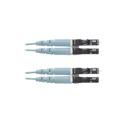 PANDUIT - Jumper de Fibra Optica Multimodo 50/125 OM3, LC-LC Duplex, OFNR (Riser), Color Aqua, 7 Metros (22.97 Pies)