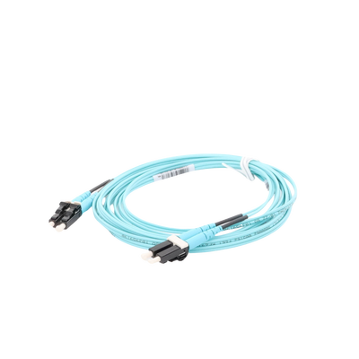 PANDUIT - Jumper de Fibra Optica Multimodo 50/125 OM4, LC-LC Duplex, OFNR (Riser), Color Aqua, 3 Metros (9.84 Pies)