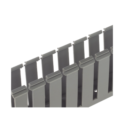 PANDUIT - Canaleta Ranurada de PVC sin Tapa, Tipo G, 3.25 in de Ancho, 3.12 in de Alto y 1828.8 mm de Largo, Color Gris