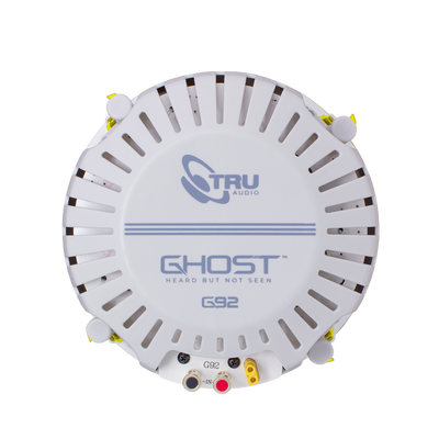 TRUAUDIO - Ghost series, altavoz de 3 vías de plafón 9in, diseño trugrip  sin herramientas, woofer de polipropileno blanco, 150w 8ohms