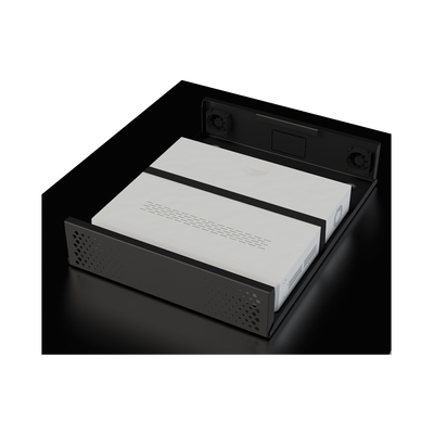 EPCOM INDUSTRIAL - Gabinete Metálico para DVR/NVR. Tamaño Max. de DVR/NVR: 445 x 88 x 400mm (An.xAl.xProf.). Compatible con Fuente SLIM.