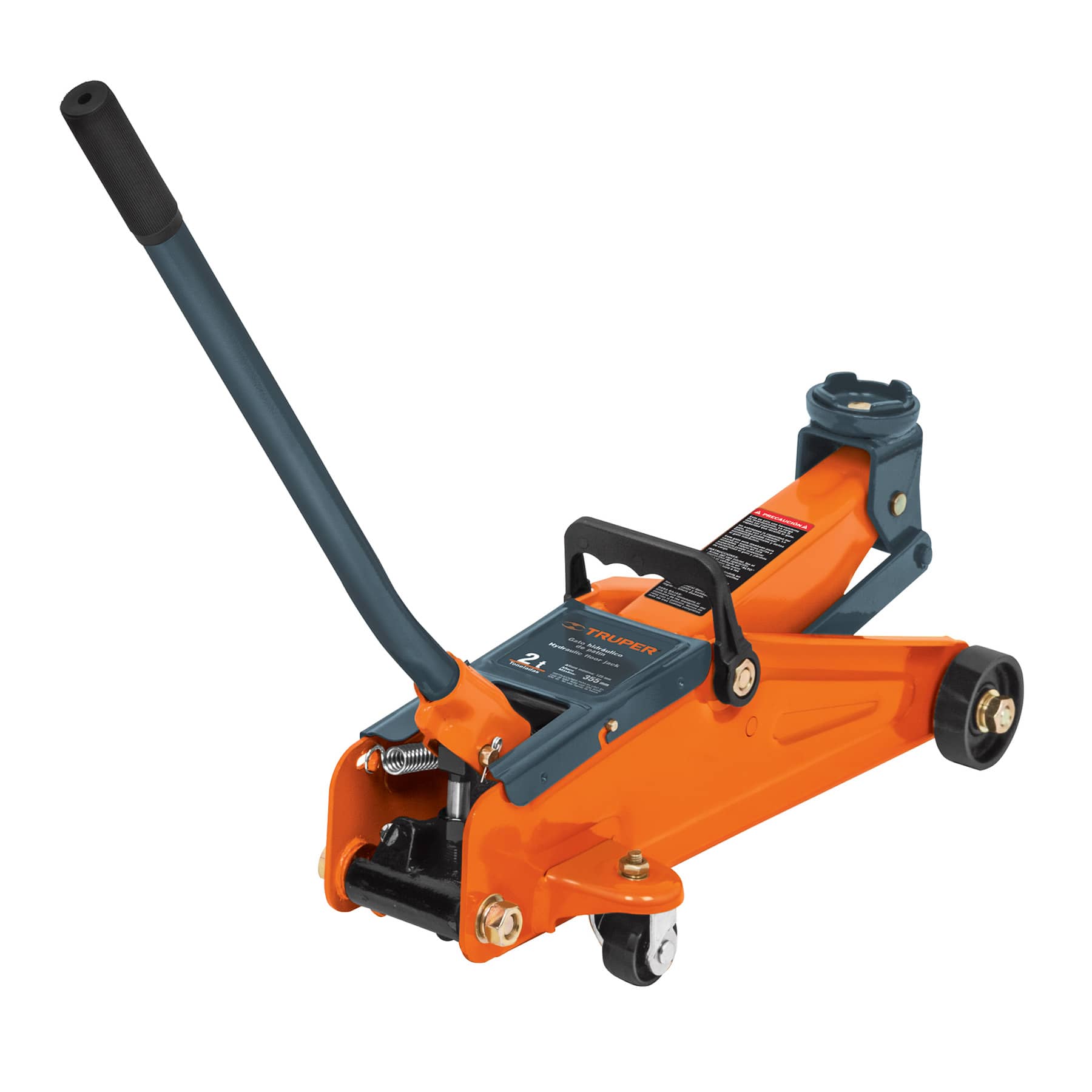 Gato hidraulico de patin 2t, 50 movimientos, maletin, Truper