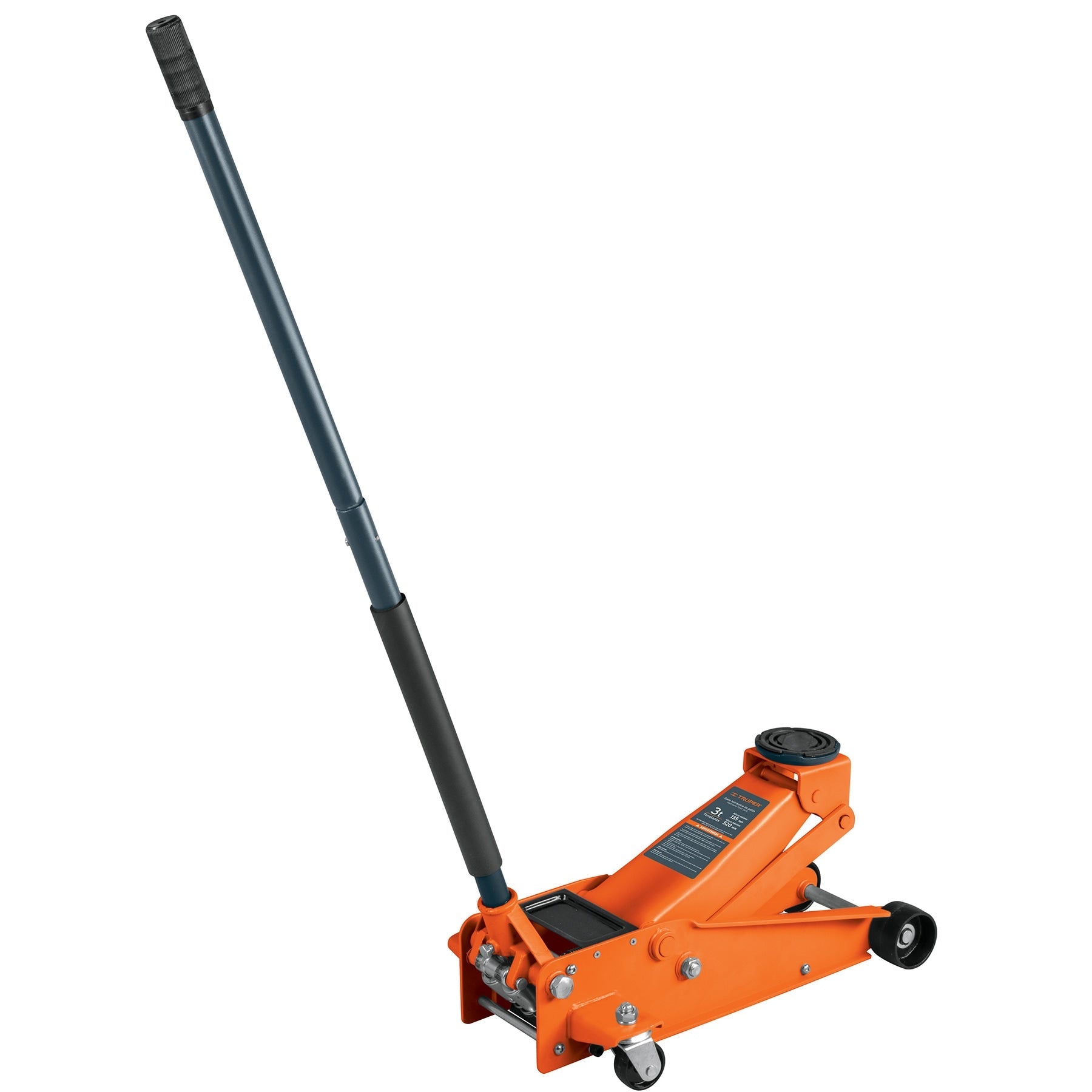 Gato hidraulico de patin 3t profesional, elev rapida, Truper