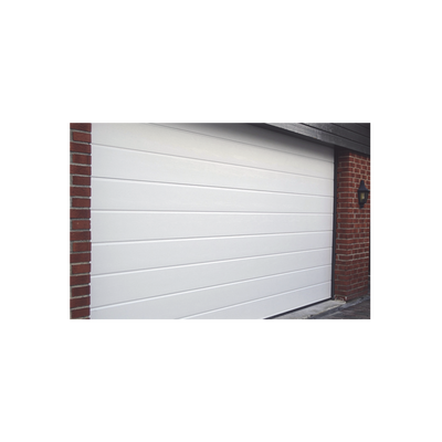 ACCESSPRO - Puerta de Garage de Alta Calidad / Linea Central / Color Blanco 12X8 pies,  AISLADA, Estilo Americana.