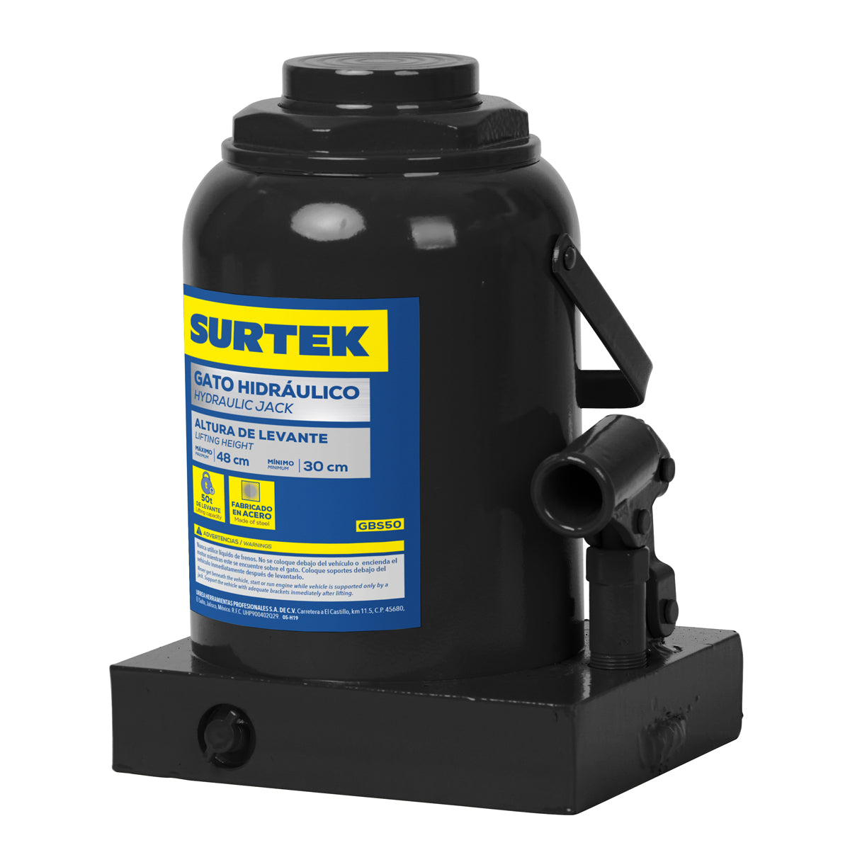 Surtek - Gato hidraulic botella 50t