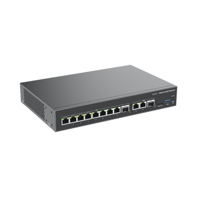 GRANDSTREAM - 4 en 1: Firewall Nueva Generación, Router, PBX IP, Switch 10 Puertos Gigabit (4 PoE) + 2 Puertos SFP 2.5 Gigabit