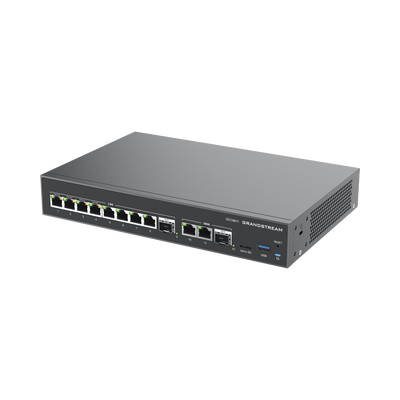 GRANDSTREAM - 4 en 1: Firewall Nueva Generación, Router, PBX IP, Switch 10 Puertos Gigabit (4 PoE) + 2 Puertos SFP 2.5 Gigabit