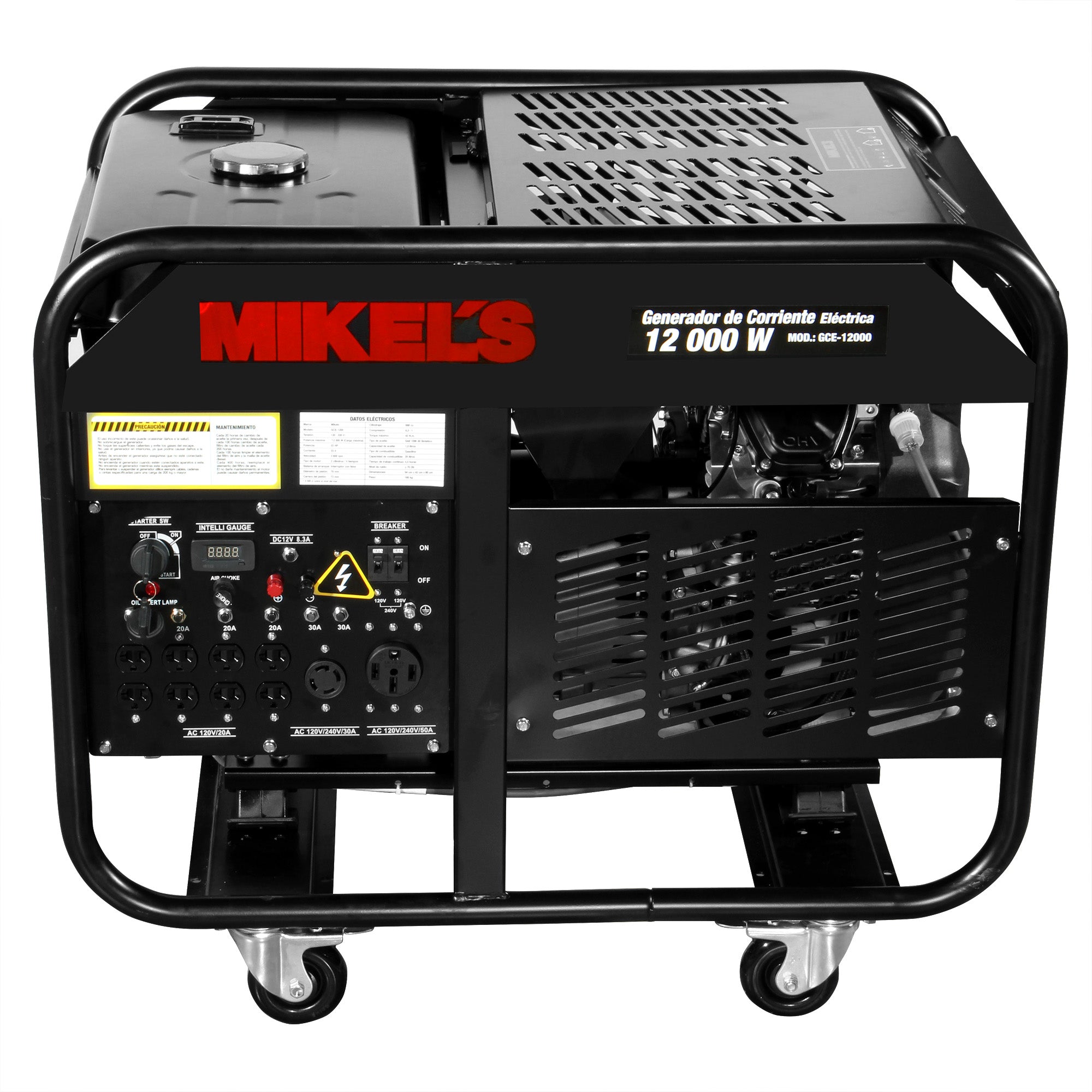 Generador de corriente eléctrica motor 4 tiempos (12,000 W / 22 HP)