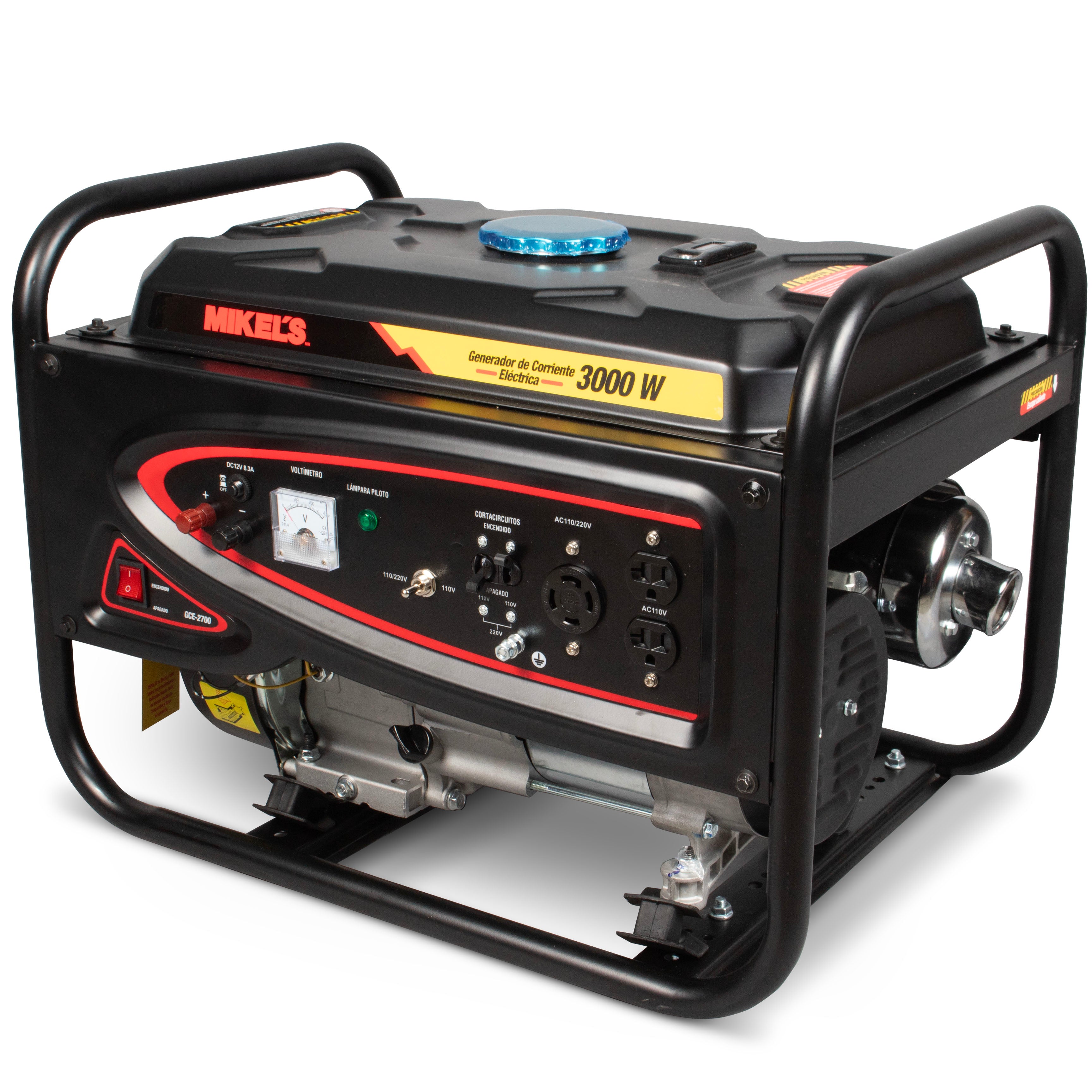 Generador de corriente eléctrica motor 4 tiempos (3,000 W / 6.5 HP)