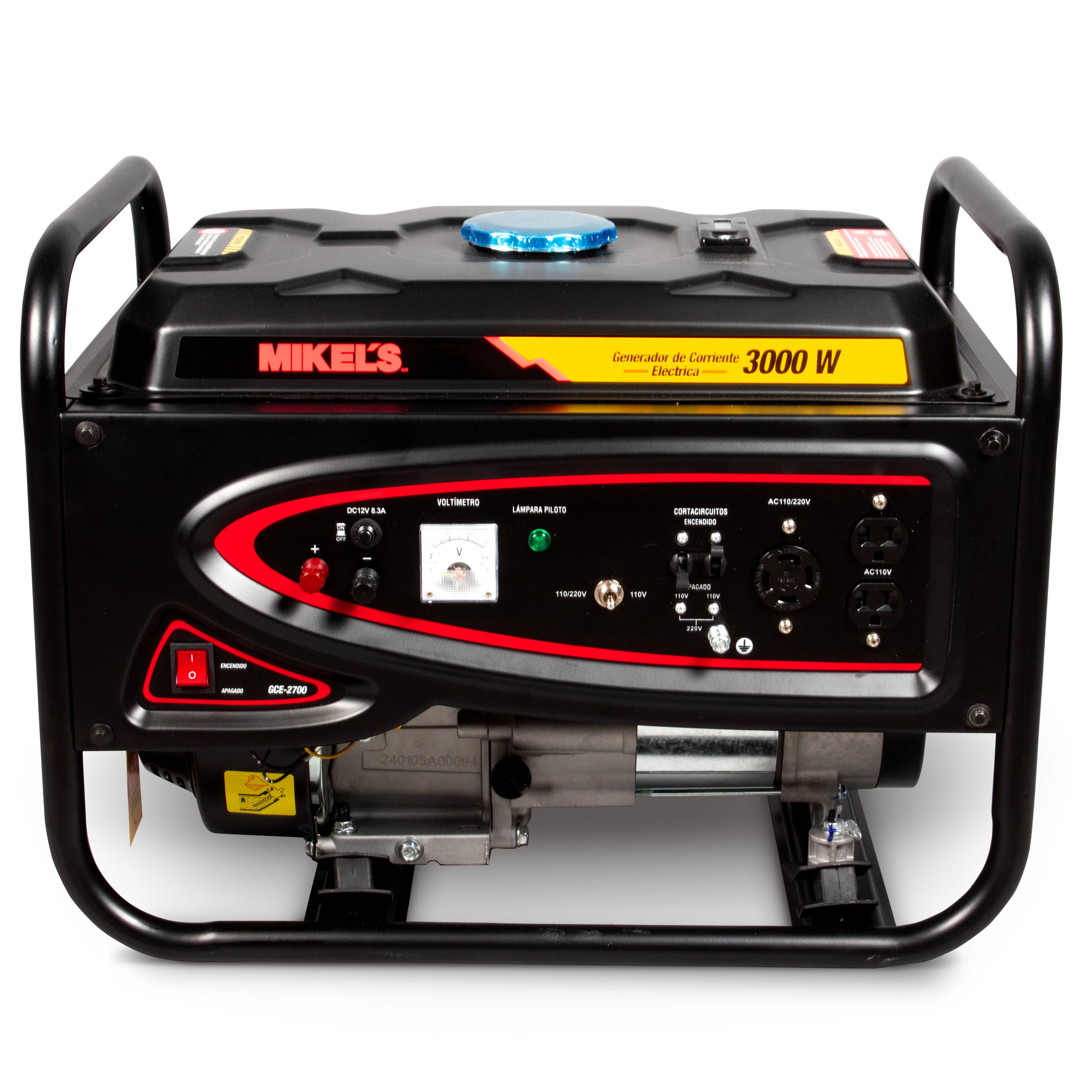 Generador de corriente eléctrica motor 4 tiempos (3,000 W / 6.5 HP)