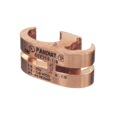 PANDUIT - Conector de Conexión a Tierra tipo "E" para Conductor 1/0 AWG STR – 250 KCMIL MAIN y 6 AWG SOL – 1/0 AWG STR TAP
