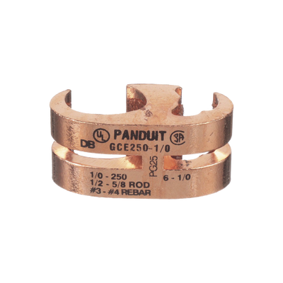 PANDUIT - Conector de Conexión a Tierra tipo "E" para Conductor 1/0 AWG STR – 250 KCMIL MAIN y 6 AWG SOL – 1/0 AWG STR TAP