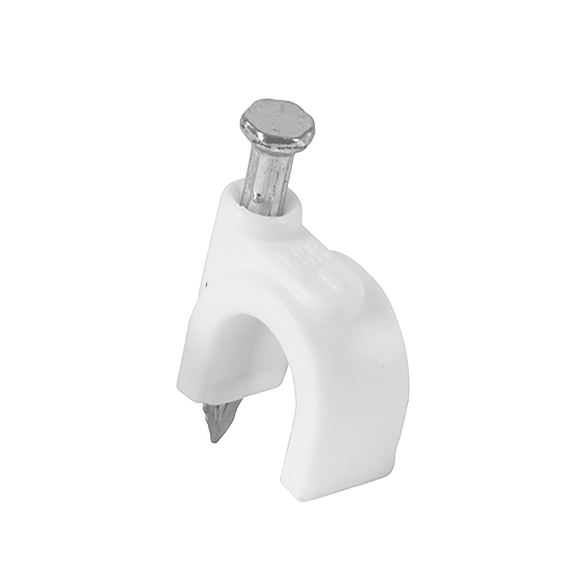 LINKEDPRO - Grapa para Cable Redondo de 8 mm / Resistente a UV / Uso Interior y Exterior / Color Blanco / 100 Piezas