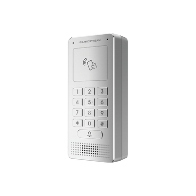 GRANDSTREAM - Audioportero IP (SIP), Antivandálico, apertura por código, llamada y/o tarjeta, teclado iluminado