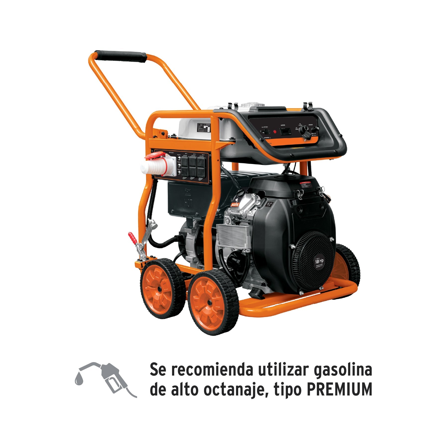 Generador portatil 10 kW motor a gasolina, TRUPER