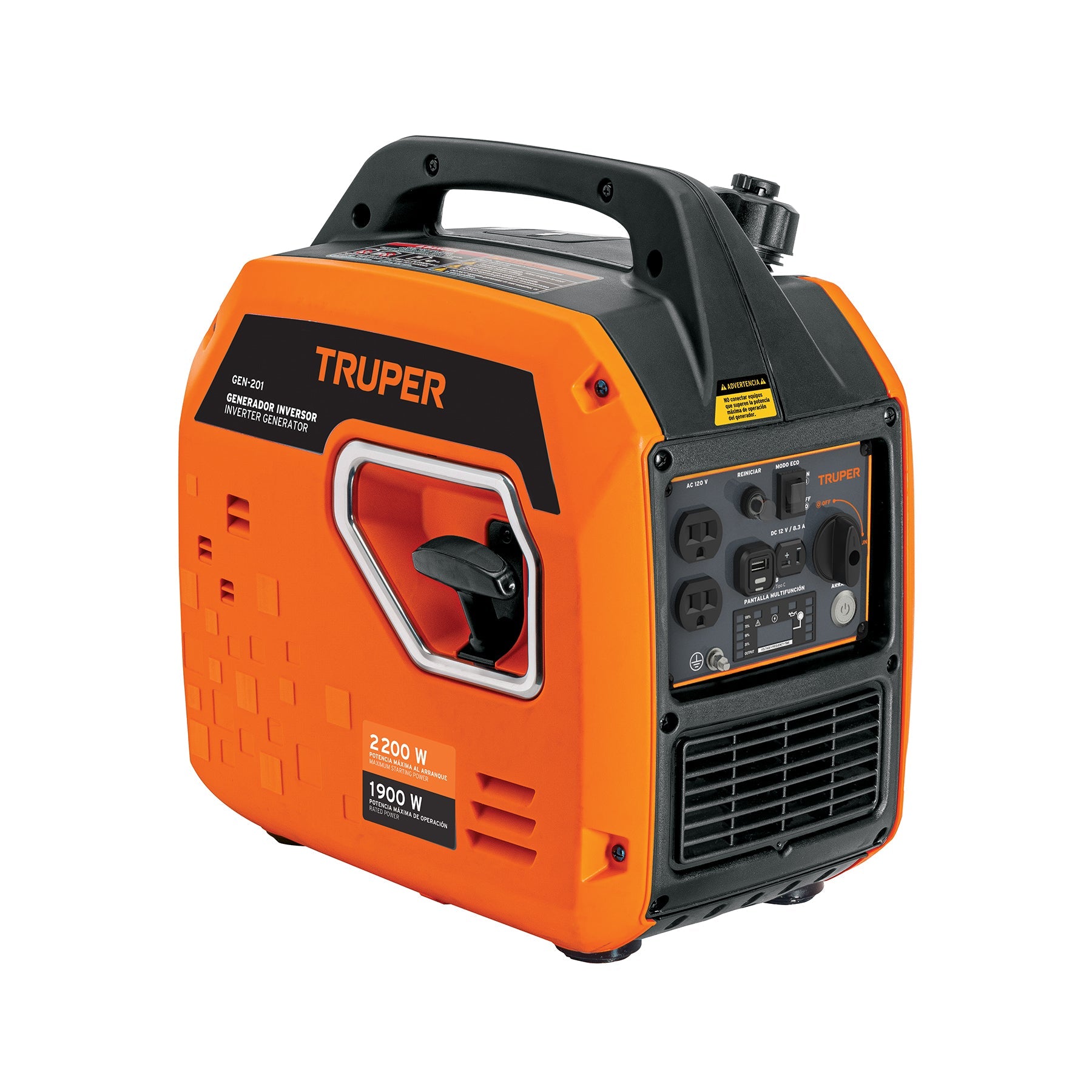 Generador silencioso inverterÊ2.2kW, 80 cc, enc. electronico